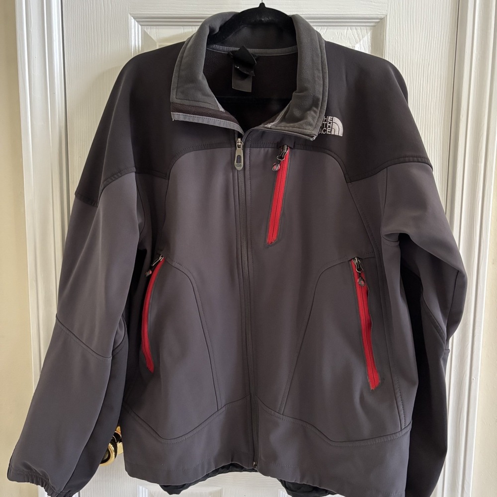 The North Face Men's Apex Bionic 3 Windwall Jacket - TNF APEX Black Red Detail M